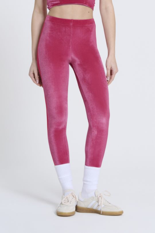 HOLLYSPORTSWEAR VELVET LEGGINGS BLU CHERRY
